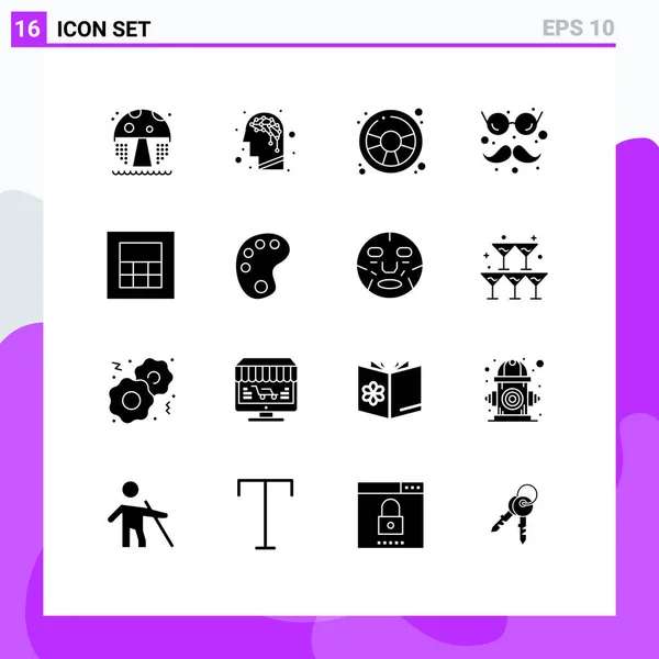 Universal Icon Symbols Group Modern Solid Glyphs Educação Wireframe Jogo — Vetor de Stock