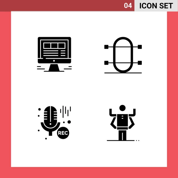 Conjunto Iconos Interfaz Usuario Moderna Símbolos Signos Para Navegador Deporte — Vector de stock