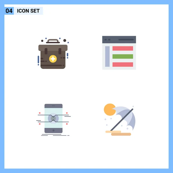 Stock Vector Icon Pack Mit Linienzeichen Und Symbolen Für Hilfsmittel — Stockvektor