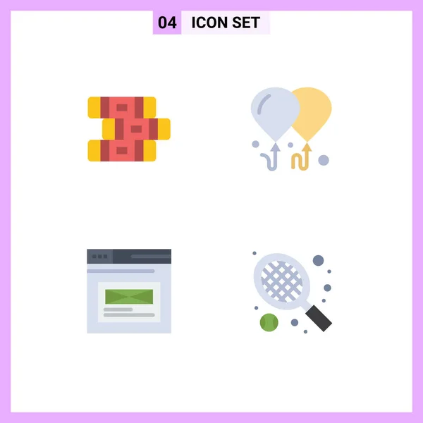 Universal Flat Icons Set Web Mobile Applications Education Website Balloon — Stockový vektor