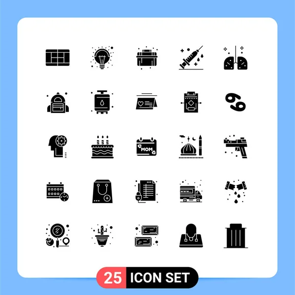 Universal Icon Symbols Group Modern Solid Glyphs Medical Hospital Encanamento — Vetor de Stock