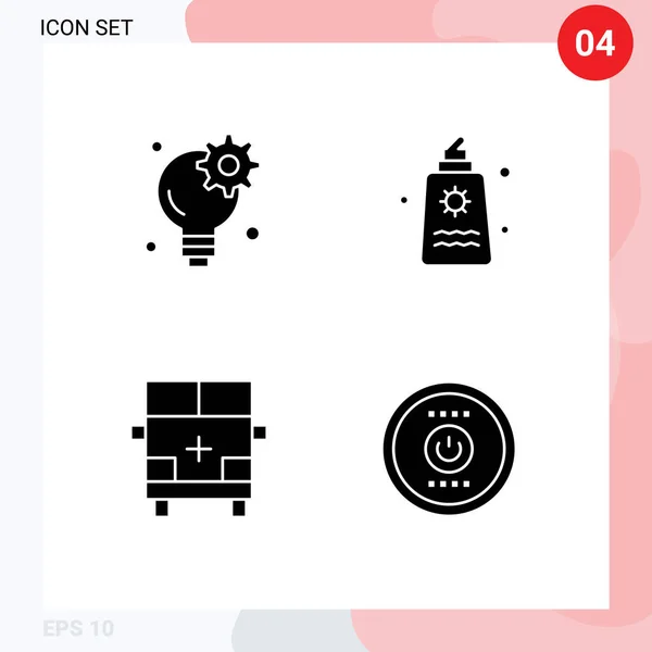 Stock Vector Icon Pack Sinais Linha Símbolos Para Brainstorm Ambulância —  Vetores de Stock