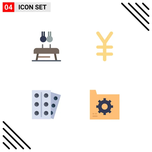 Universal Icon Symbols Group Modern Flat Icons Exercise Medicine Rings — Stockový vektor