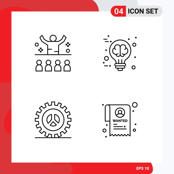 Conjunto Iconos Interfaz Usuario Moderna Símbolos Señales Para Comunicación Opciones — Vector de stock