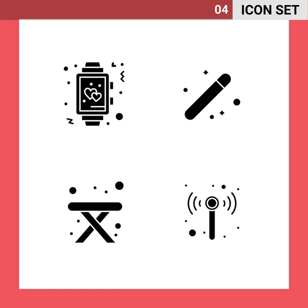 Ensemble Symboles Modernes Icônes Interface Utilisateur Signes Pour Horloge Graphique — Image vectorielle