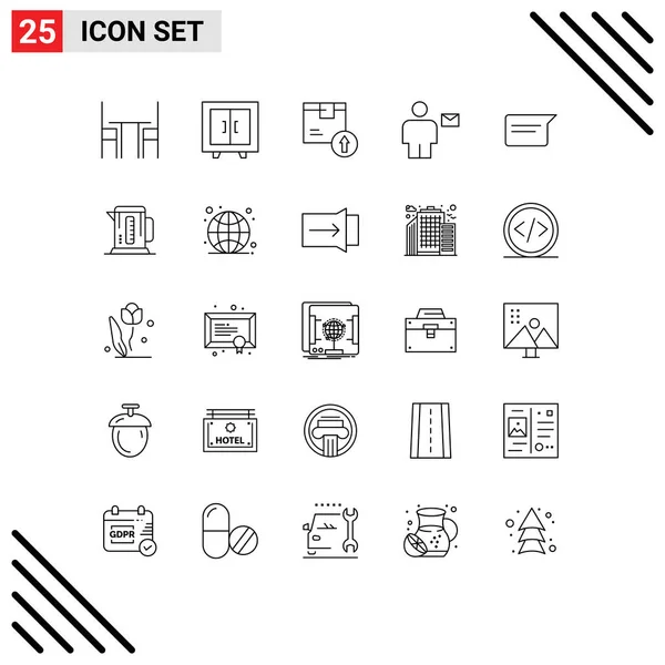 Set Modern Icons Symbols Signs Human Body School Avatar Logistic — Stock Vector