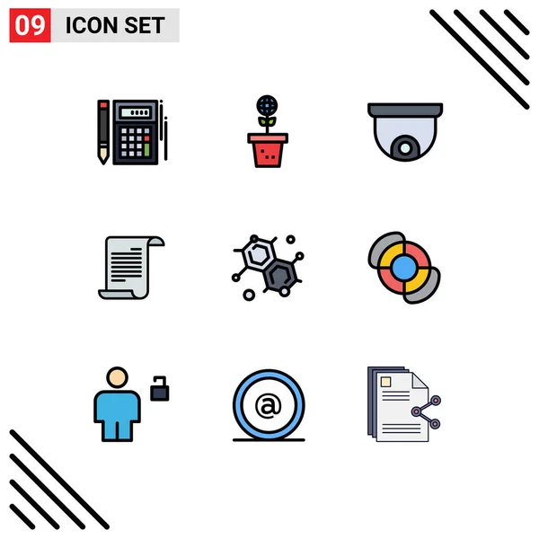 Paquete Iconos Vectores Stock Signos Símbolos Línea Para Químicos Estadounidenses — Vector de stock