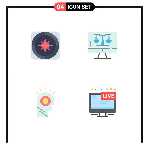 Iconos Creativos Signos Símbolos Modernos Gps Idea Navegación Computadora Hombre — Vector de stock