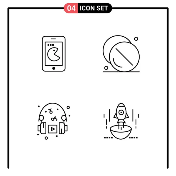 Set Modern Icons Sysymbols Signs Buy Hobbies Hardware Hospital Headphone — Archivo Imágenes Vectoriales