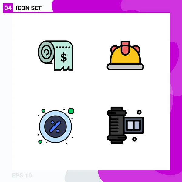 Icône Vectorielle Stock Paquet Signes Symboles Ligne Pour Budget Partie — Image vectorielle