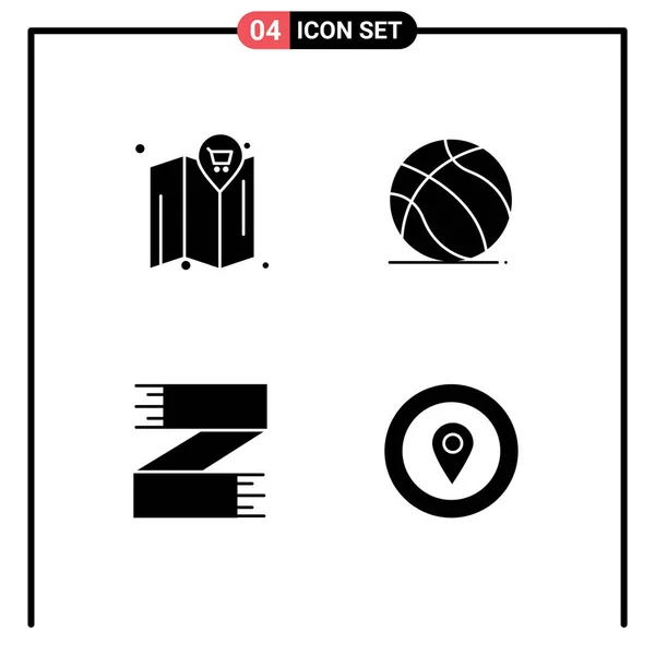 Creative Icons Modern Signs Symbols Map Clothes Shop Football Usa — Stock Vector