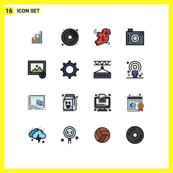 Creative Icons Modern Jelek Szimbólumok Ünnep Dvd Pont Térkép Szerkeszthető — Stock Vector