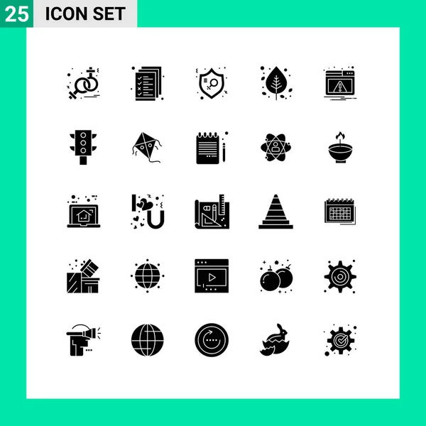 一套25个现代Ui图标的符号符号 涉及网页 秋季可编辑向量设计元素 — 图库矢量图片
