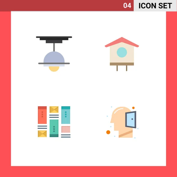 User Interface Pack Basic Flat Icons Decor Wireframing Λάμπα Πουλί — Διανυσματικό Αρχείο