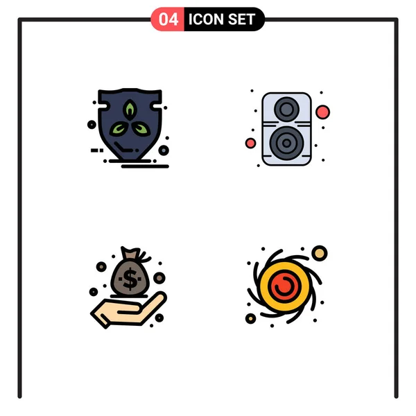 Universal Icon Symbols Gruppe Von Modernen Filledline Flache Farben Von — Stockvektor