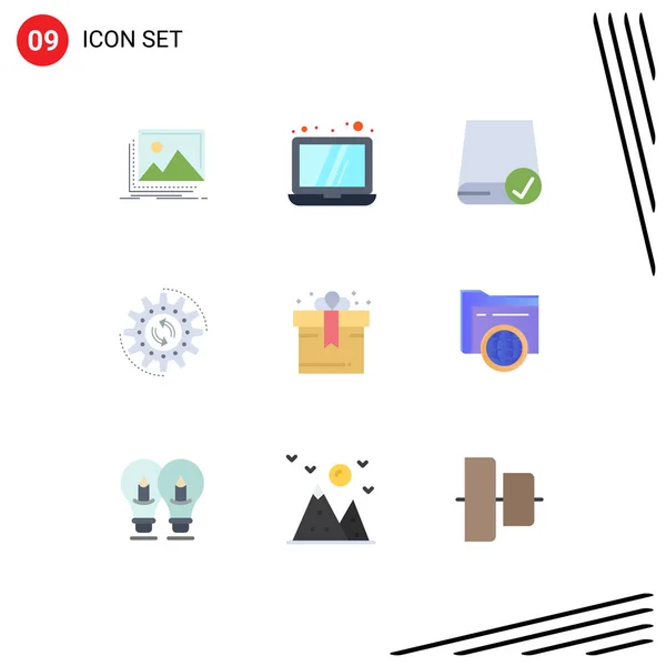 Stock Vector Icon Pack Sinais Linha Símbolos Para Trabalho Produção — Vetor de Stock