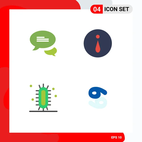 User Interface Flat Icon Pack Modern Signs Symbols Chatting Science — Stockový vektor