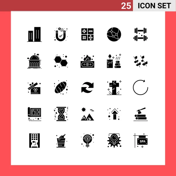 Stock Vector Icon Pack Mit Linienzeichen Und Symbolen Für Das — Stockvektor