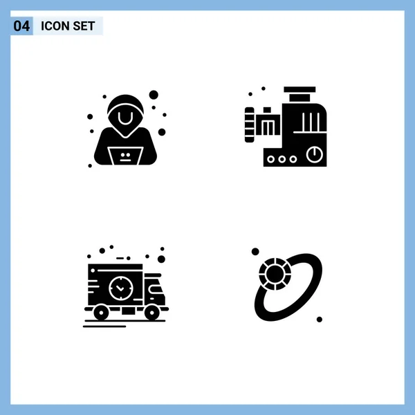 Creative Icons Modern Signs Sysymbols Confirm Transport Food Mincer Meat — Vector de stock