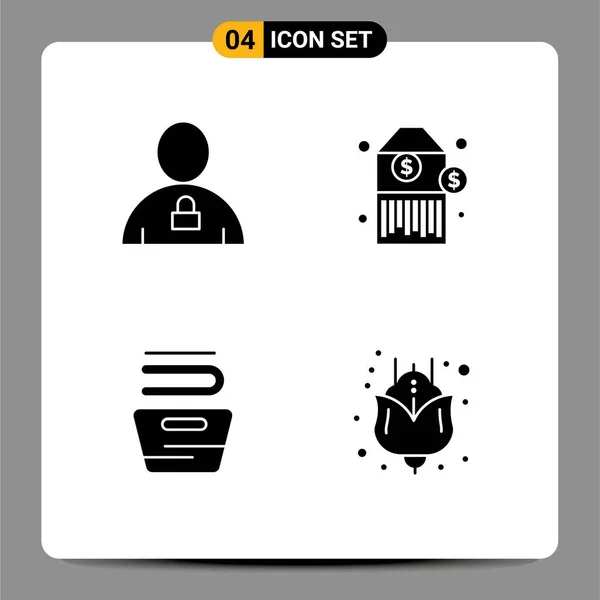 Stock Vector Icon Pack Líneas Signos Símbolos Para Avatar Ropa — Vector de stock