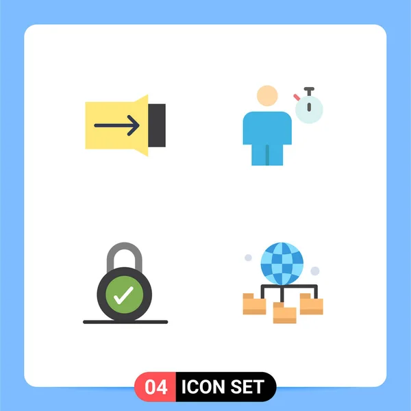 Flat Icon Pack Universal Σύμβολα Χειρονομιών Λουκέτο Avatar Performance Υδραυλικά — Διανυσματικό Αρχείο