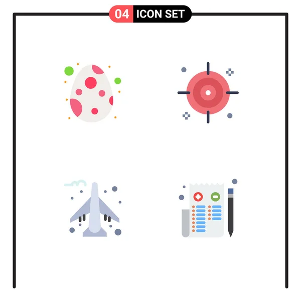Creative Icons Modern Signs Symbols Decoration Plane Celebration Target Edit — Stock Vector