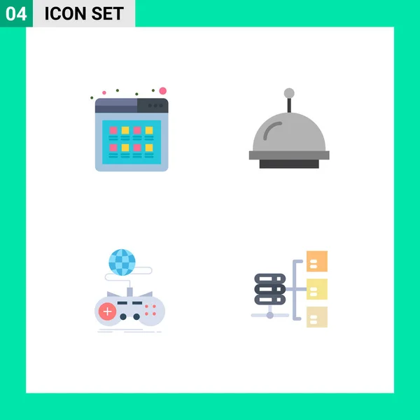 Universal Flat Icons Set Web Mobile Applications Buy Gaming Purchase — Stock Vector
