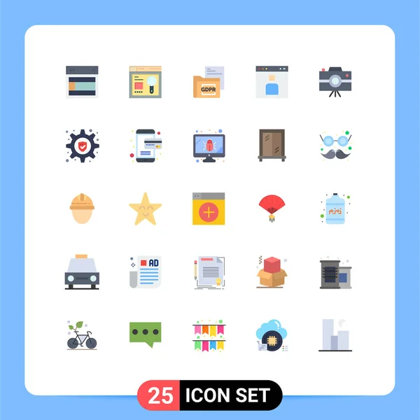 Conjunto Iconos Interfaz Usuario Moderna Símbolos Signos Para Página Navegador — Archivo Imágenes Vectoriales