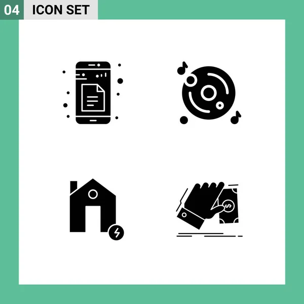 Conjunto Iconos Interfaz Usuario Moderna Símbolos Signos Para Datos Edificios — Archivo Imágenes Vectoriales