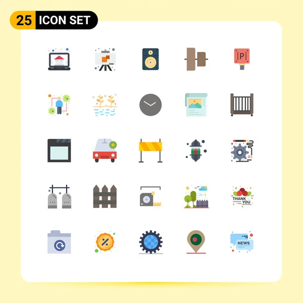 Stock Vector Icon Pack Líneas Signos Símbolos Para Hotel Tablero — Vector de stock