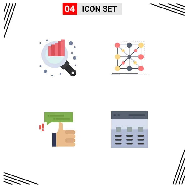 Creative Icons Modern Signs Symbols Audit Finger Seo App Editable — Stock Vector