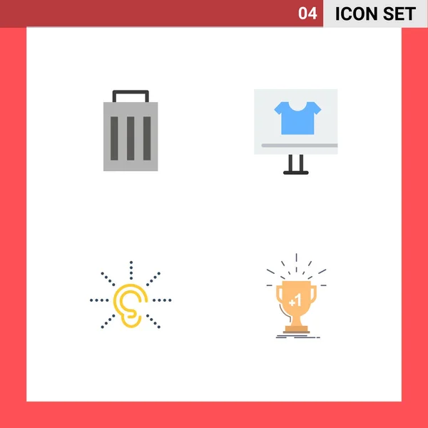 Universal Flat Icons Set Web Mobile Applications Delete Awareness User — 스톡 벡터