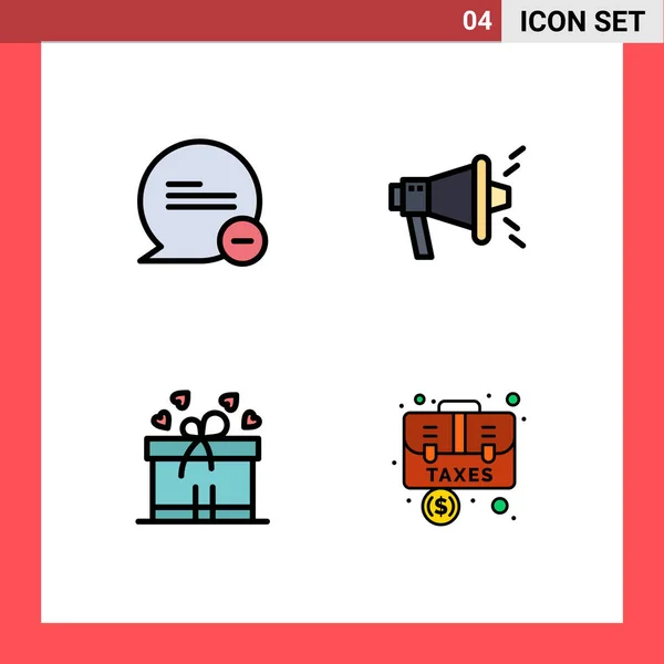 Universal Icon Symbols Grupo Modern Filledline Flat Colores Chat Mamá — Vector de stock