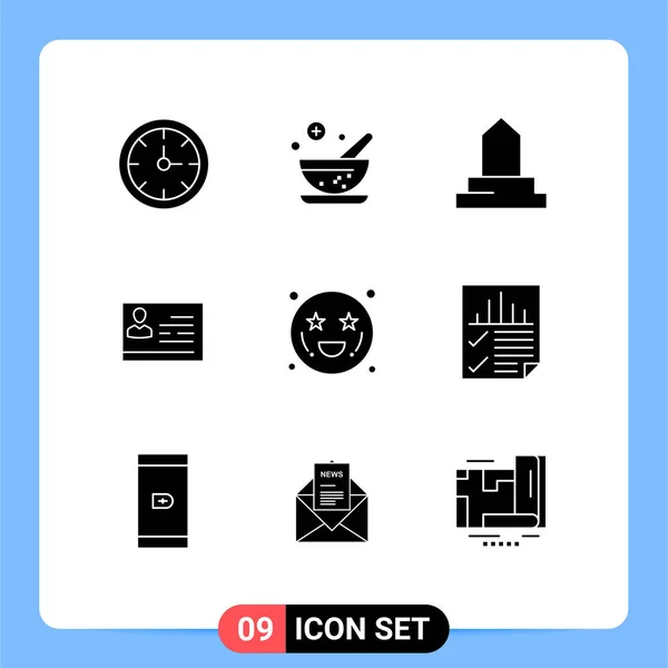 Thematic Vector Solid Glyphs Editable Symbols Affection Historical Building Identity — Stock Vector