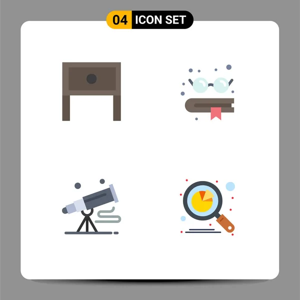 Interfejs Użytkownika Płaska Ikona Pakiet Nowoczesnych Znaków Symboli Końca Lunety — Wektor stockowy