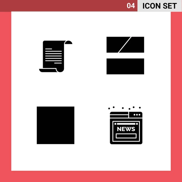 Kreative Symbole Moderne Zeichen Und Symbole Für Datei Multimedia Bearbeitung — Stockvektor