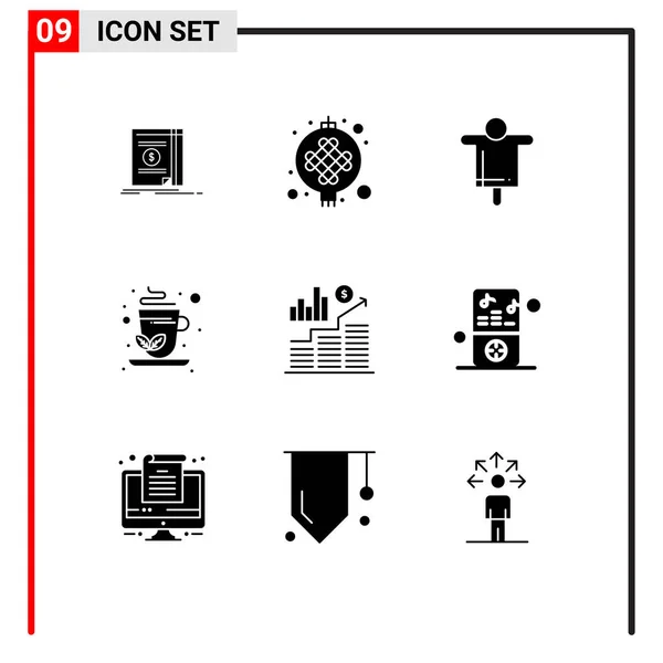 Universal Icon Symbols Group Modern Solid Glyphs Money Business Agriculture — Vetor de Stock
