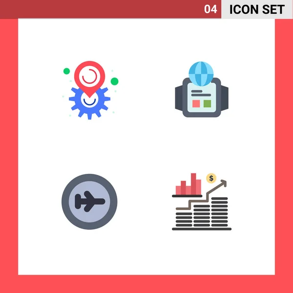 Universal Flat Icons Set Web Mobile Applications Engrenagem Transporte Configuração — Vetor de Stock