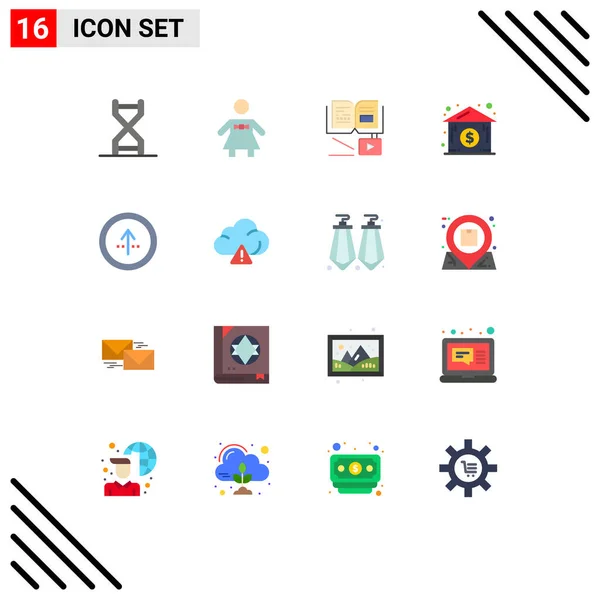 Conjunto Icones Modernos Símbolos Sinais Para Direção Seta Crescimento Imobiliário — Vetor de Stock
