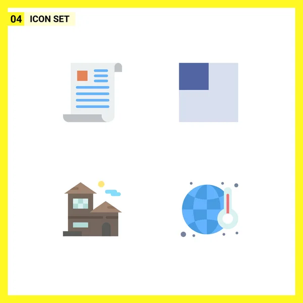 Set Vector Flat Icons Grid Data Building Office Scale Gas — Stock Vector
