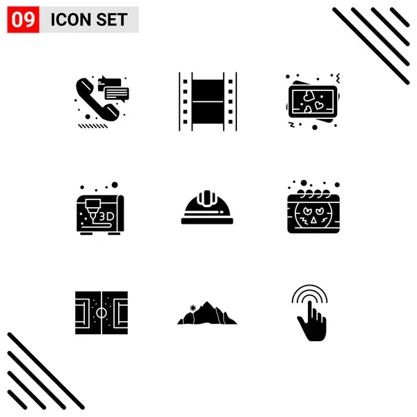 Set Iconos Interfaz Usuario Moderna Símbolos Signos Para Calendario Tapa — Archivo Imágenes Vectoriales