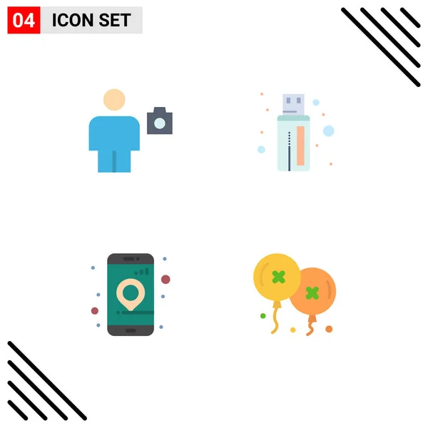 Creative Icons Modern Signs Symbols Avatar Gps Human Connector Navigation — Stock Vector