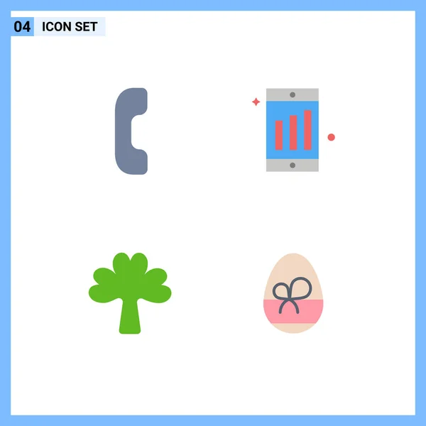 Creative Icons Modern Signs Symbols Answer Irish Mobile Clover Egg — Stock Vector