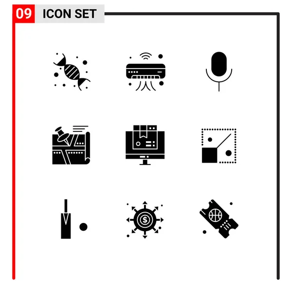 사용자 인터페이스 상징의 Iot Editable Vector Design Elements — 스톡 벡터