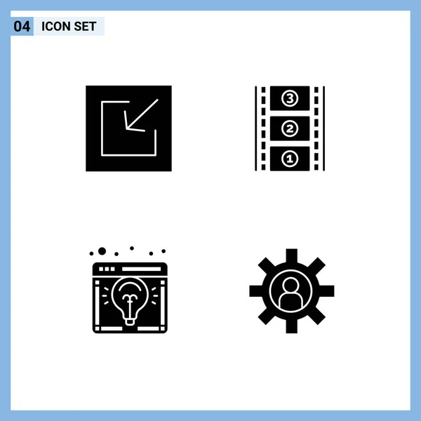 Stock Vector Icon Pack Mit Linienzeichen Und Symbolen Zum Herunterladen — Stockvektor
