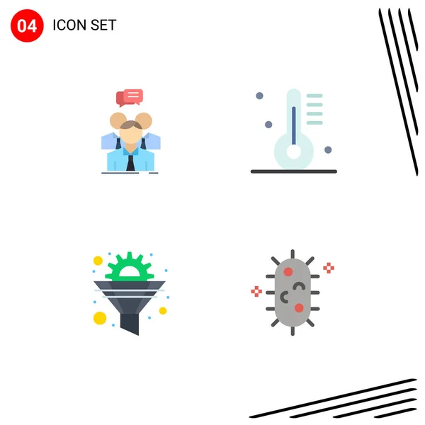 Set Van Moderne Pictogrammen Symbolen Voor Groep Gastronomie Mensen Koken — Stockvector