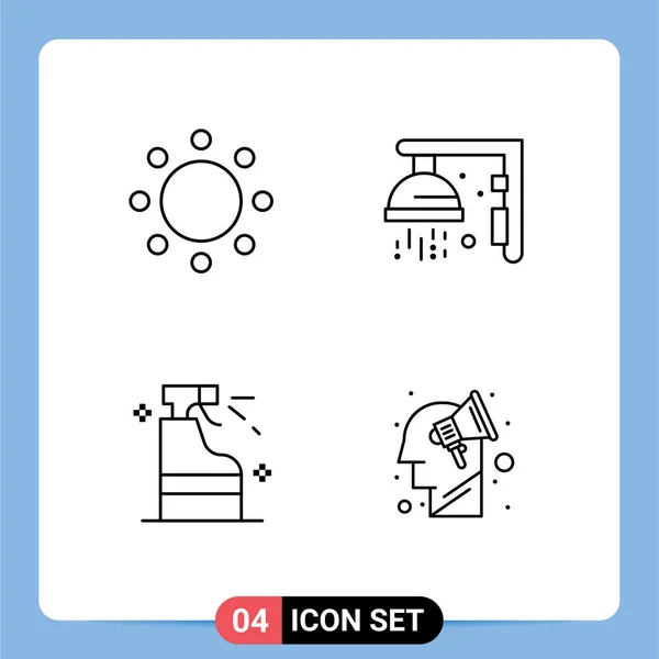User Interface Pack Basic Filledline Flat Colors Commitment Cleaning Symbols — Stock Vector