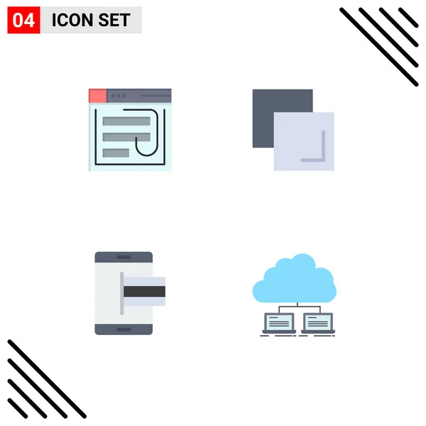 User Interface Flat Icon Pack Modern Signs Symbols Email Layyers — Stockový vektor