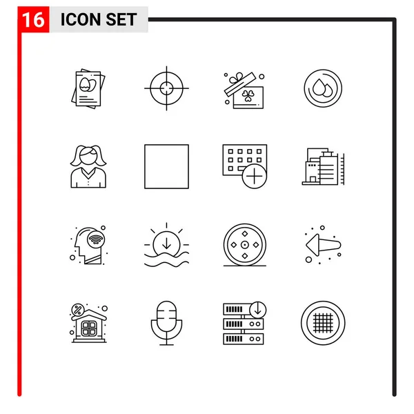 16组列队标志和符号 供观赏 可编辑的病媒设计元素 — 图库矢量图片