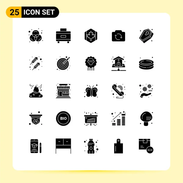 Stock Vector Icon Pack Líneas Signos Símbolos Por Miedo Gravedad — Vector de stock